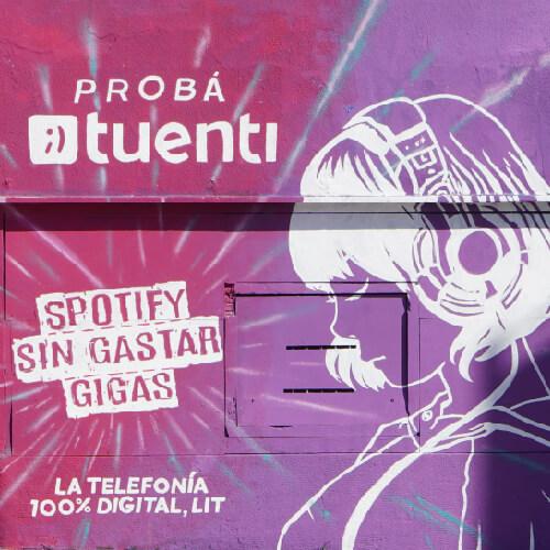 Mural publicitario: Orientando a Tuenti a 100% digital